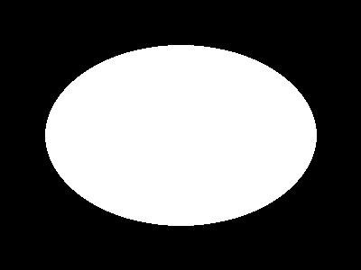 Вывод примера: Отрисованный функцией imagefilledellipse() эллипс с заливкой